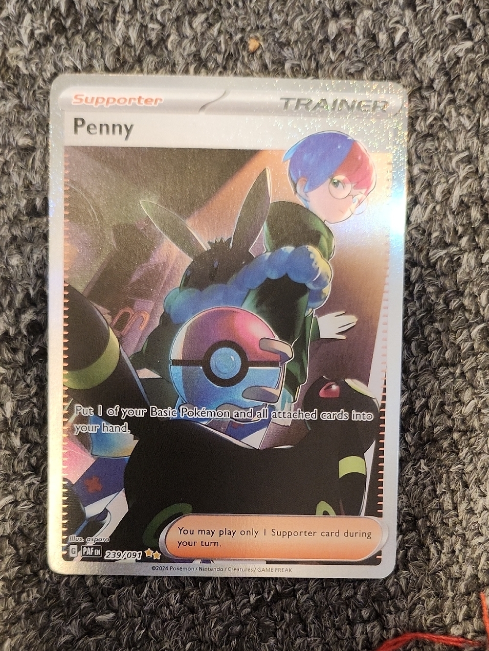 Penny Card Full Art Pokemon Ungraded Card